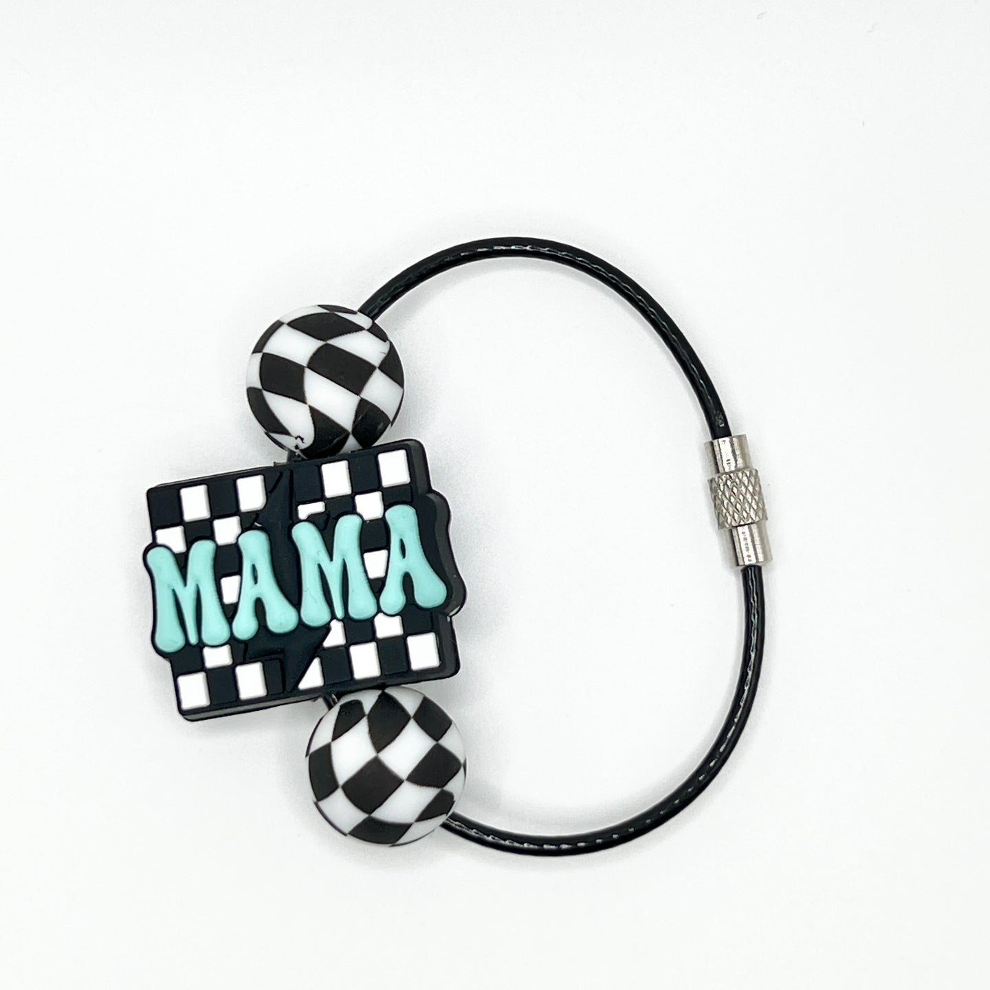 Checkered Mama Cup Charm